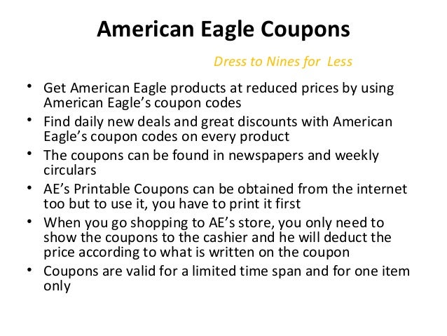 American Eagle Printable Coupon photo about American Eagle Coupons Printable referred to as American Eagle Printable Coupon